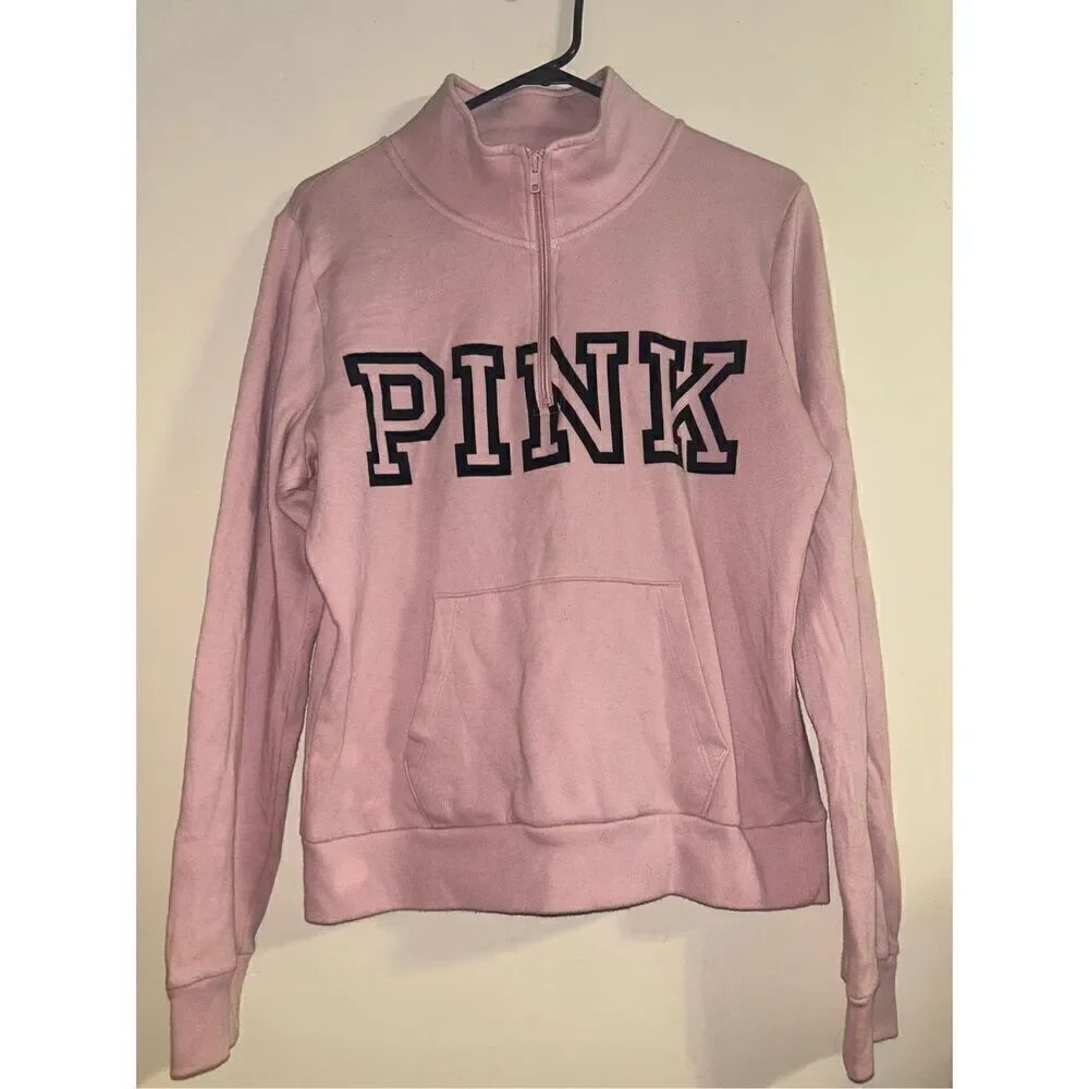 Victoria secret pink 3/4 zip hoodie size medium